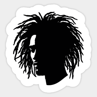 Afrocentric Dreadlocks Silhouette Sticker